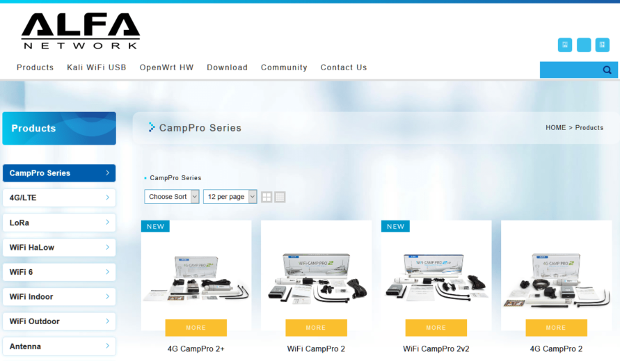 Alfa Network Camp Pro Serie Wifi 4G Camping Signalverstärker