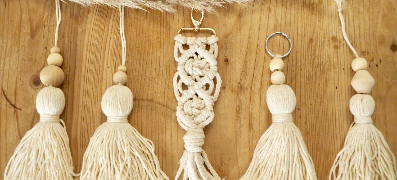 Macrame Boho Makramee Schlüsselanhänger DIY selbstgemacht Geschenk Weihnachtsgeschenk Tutorial